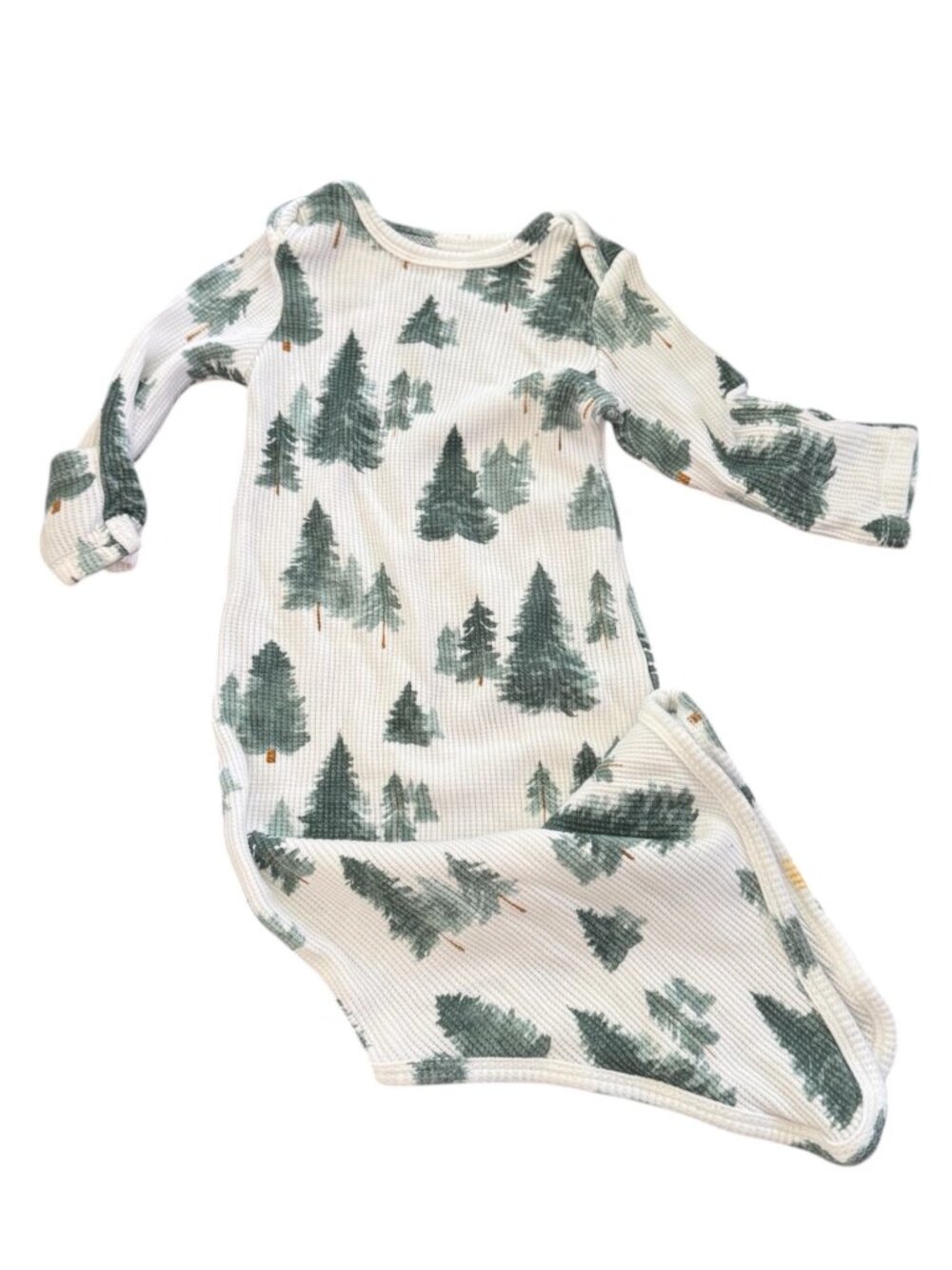 Angel Dear Forest Trees Waffle Knit Gown Newborn 0-3 Months Baby Sleep Sack Paja